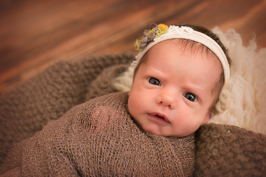 Saint John Photographer - baby girl staring at camera 