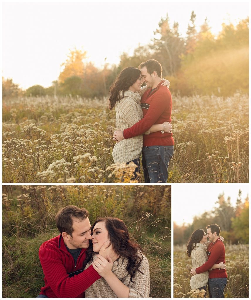 engagement session in Saint John field