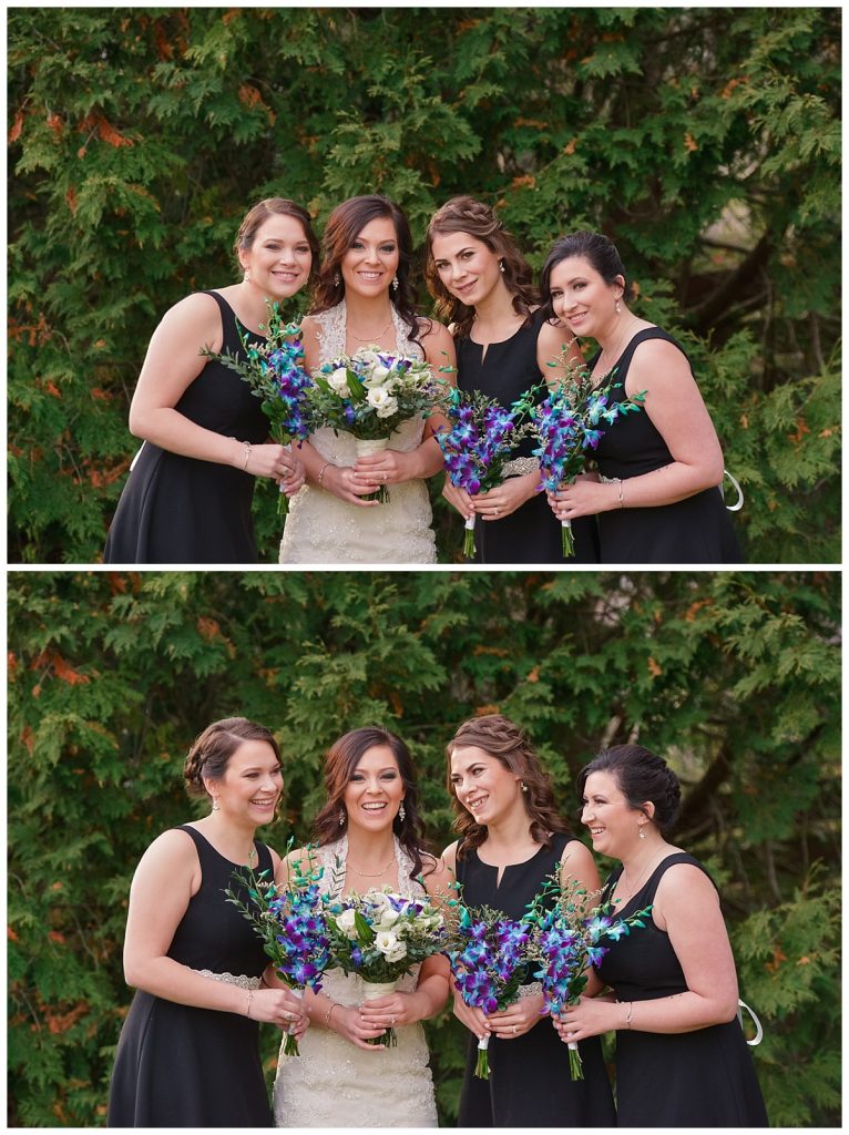 bridesmaids with the bride