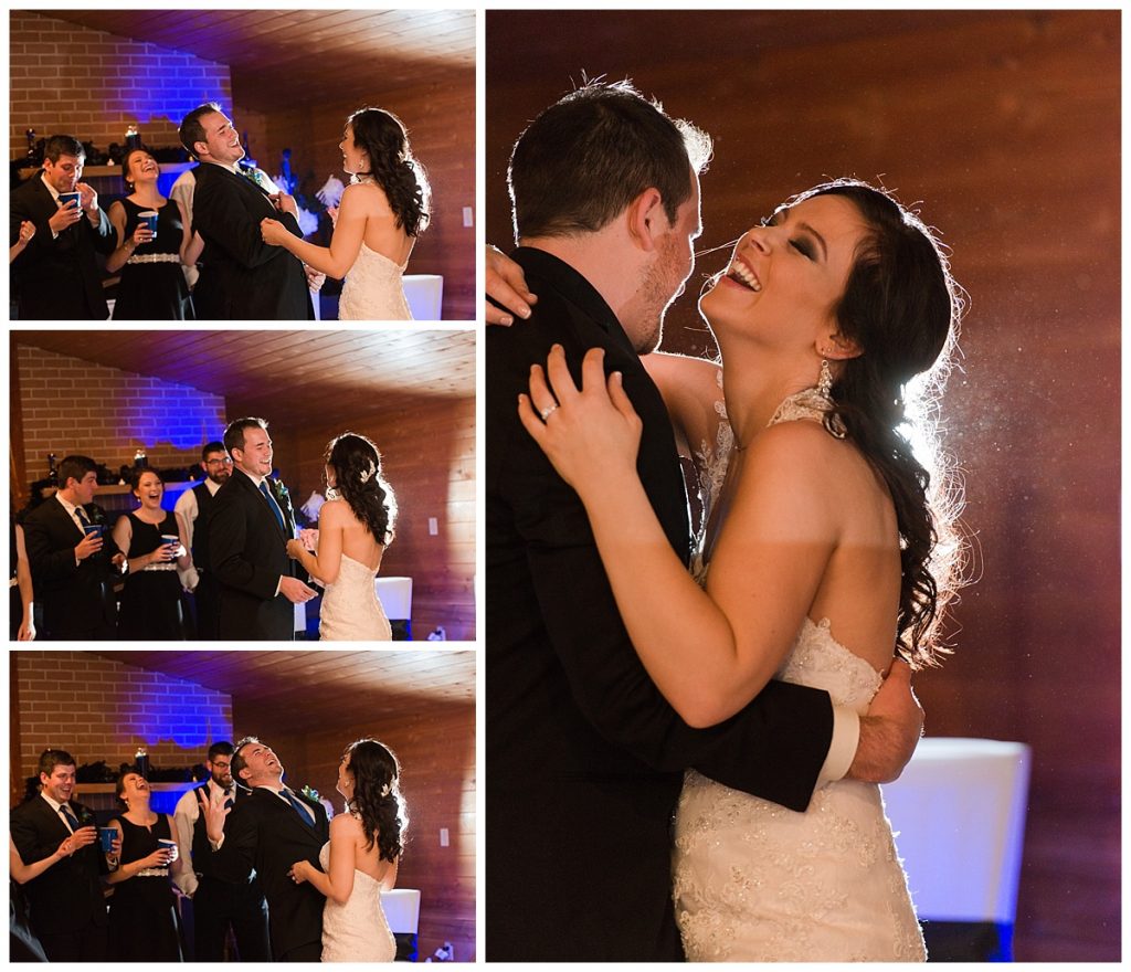 groom stranding his bride during their first dance