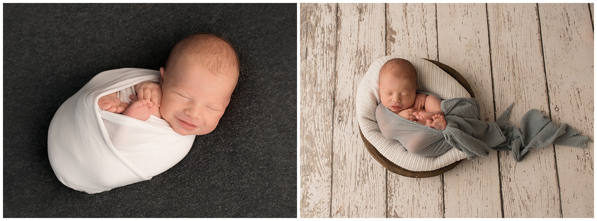 sleeping baby collage of a baby wrapped in scarves