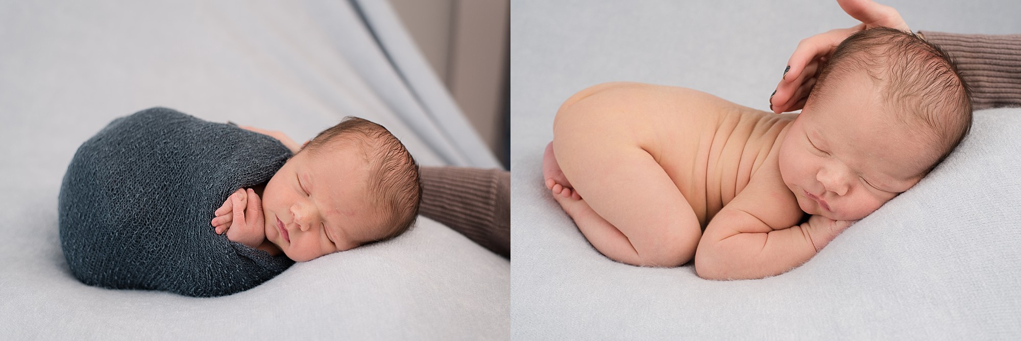 newborn baby during a photo shoot being spotted